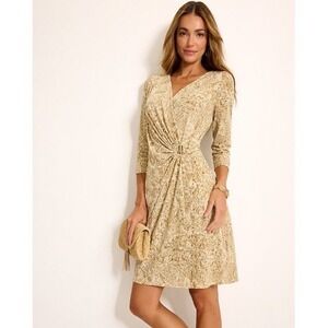 Tommy Bahama Clara Playa Python Short Dress Travertine Medium